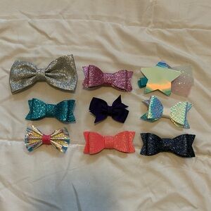 Multicolor Sparkly Hair Bows